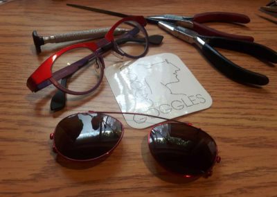custom repairs eyeglasses frames clip ons